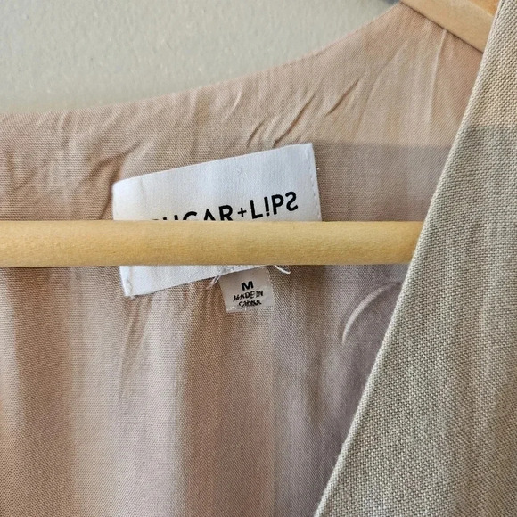 Sugarlips Women’s Casual Short Sleeve Mini Cream Dress Size Medium. - Picture 6 of 12